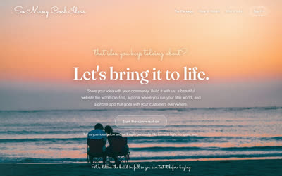 So Many Cool Ideas landing page